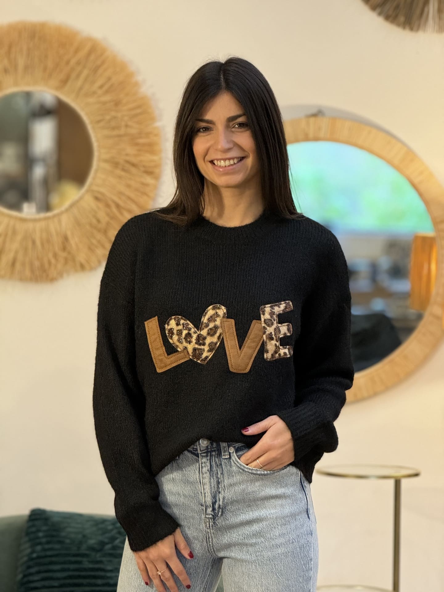 ロージールーチェ HEART NECK DENIM OVERALLS rosy luce HEART