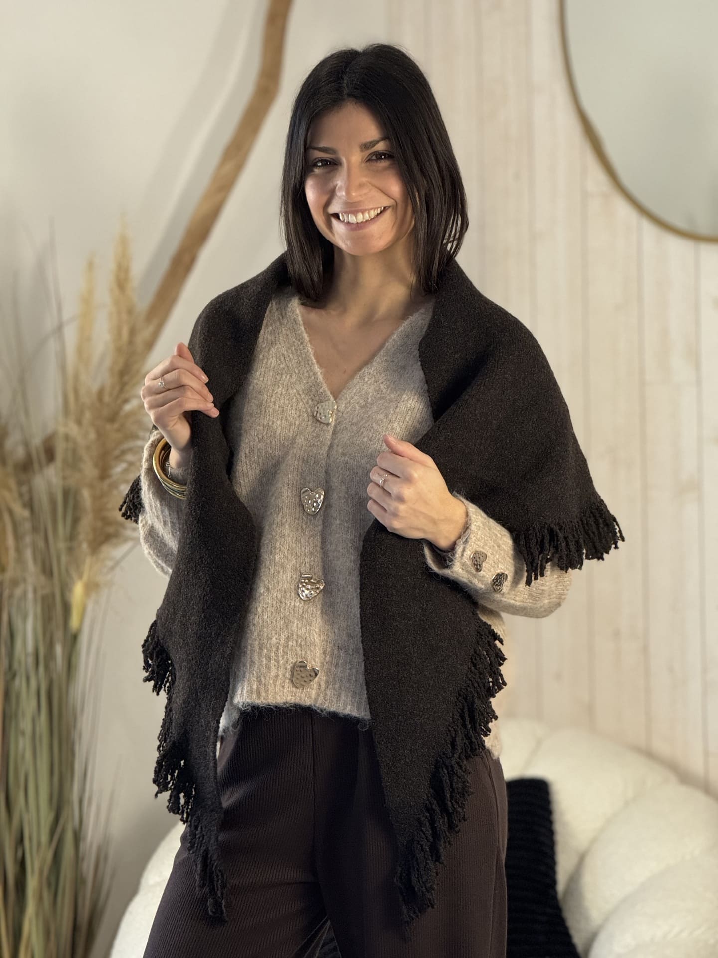 Veste Longue Noire Et Blanche Marque Étincelle - Taille 2 - Neuf Avec étiquettes