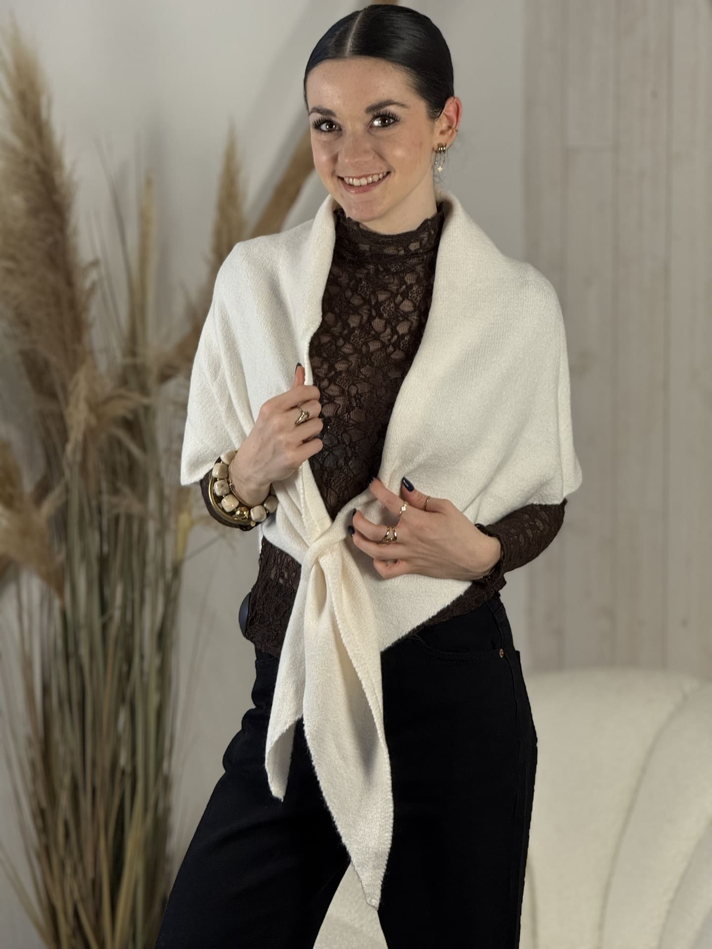 Veste Longue Noire Et Blanche Etincelle Taille 2 - Neuve Avec étiquette - Coton