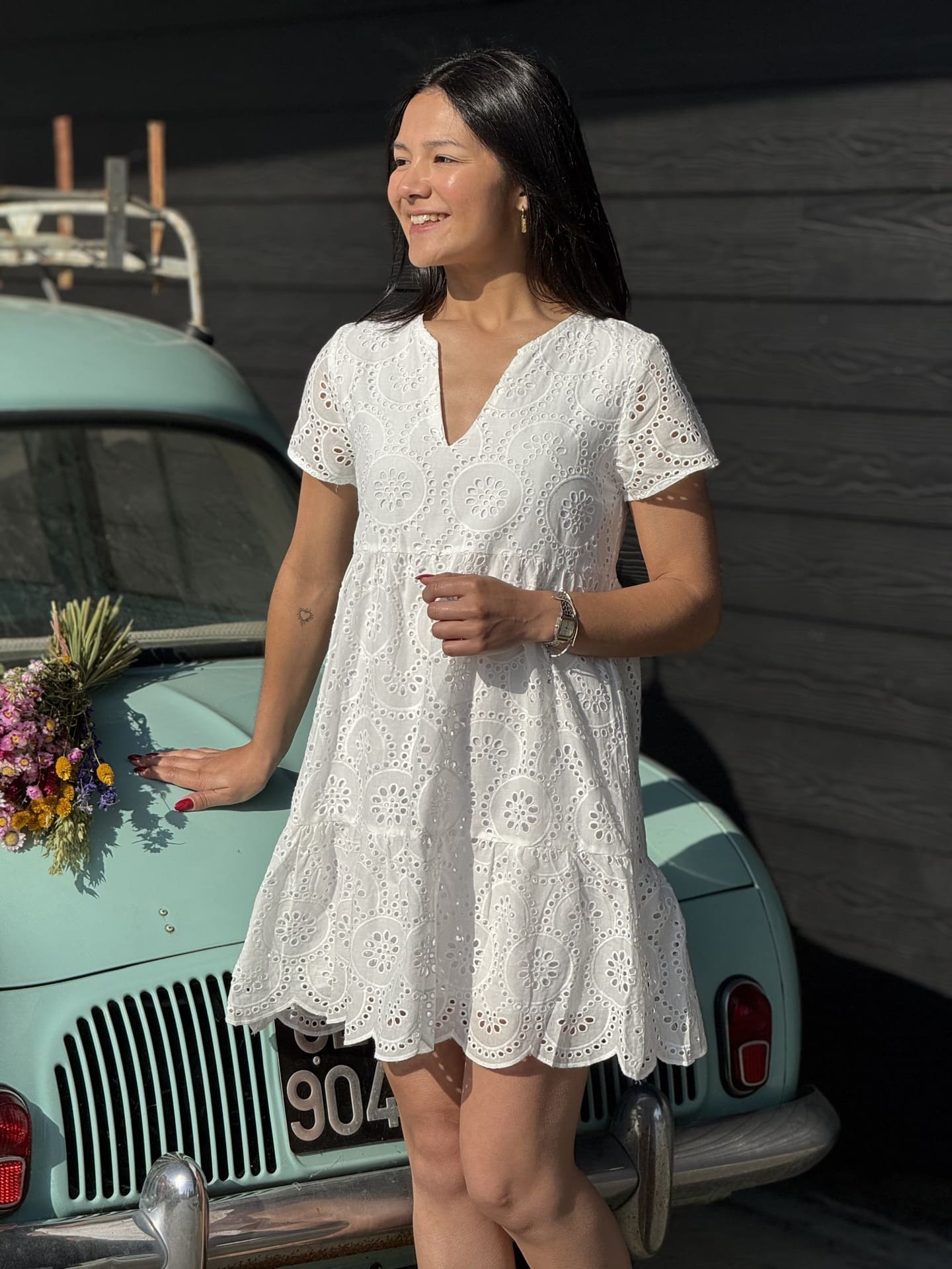 Robes Femmes Plain Été en Lin Col V Quotidien Coupe Régulière Coton Et Robes Femmes Plain Été en Lin Col V Quotidien Coupe Régulière Coton Et